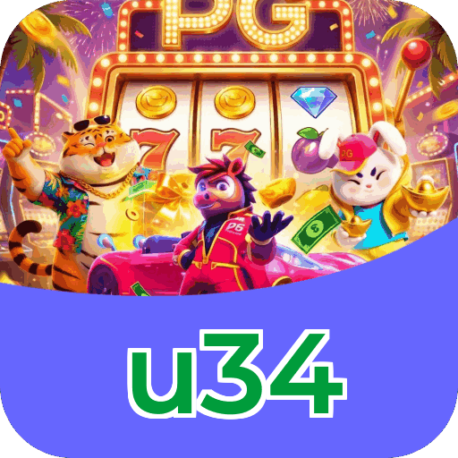 Interface do aplicativo u34 mostrando jogos disponíveis no iOS e Android